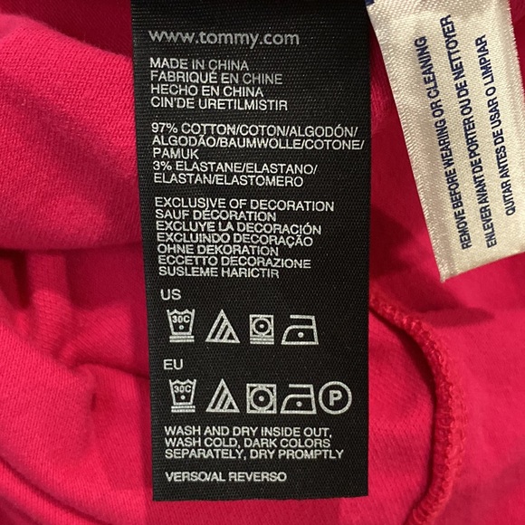 TOMMY HILFIGER Girls Pink Collared Drop-Waist Pleated Polo Dress Sz L (12-14) - Picture 6 of 6